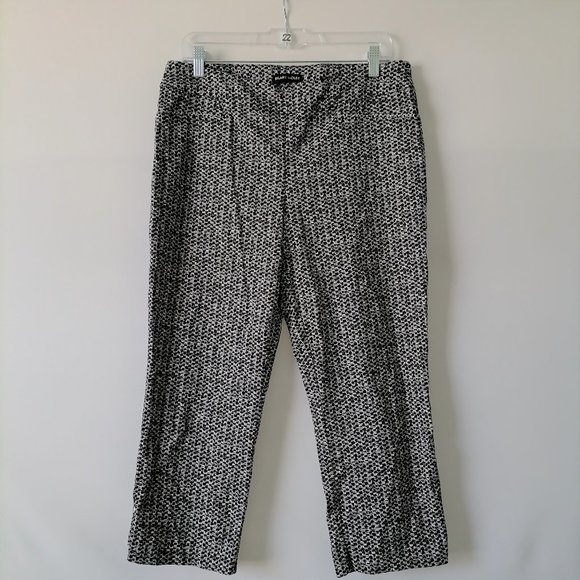 Hilary Radley Womens Mid Rise Cropped Gray Straight Leg Pant Size L - Picture 1 of 6